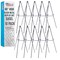66" High Black Metal Display Easel (10 Pack) - Large Adjustable Height Portable Easel Stand, Sign Display, Holds 25 lbs - Floor & Tabletop Easels, Painting Stand